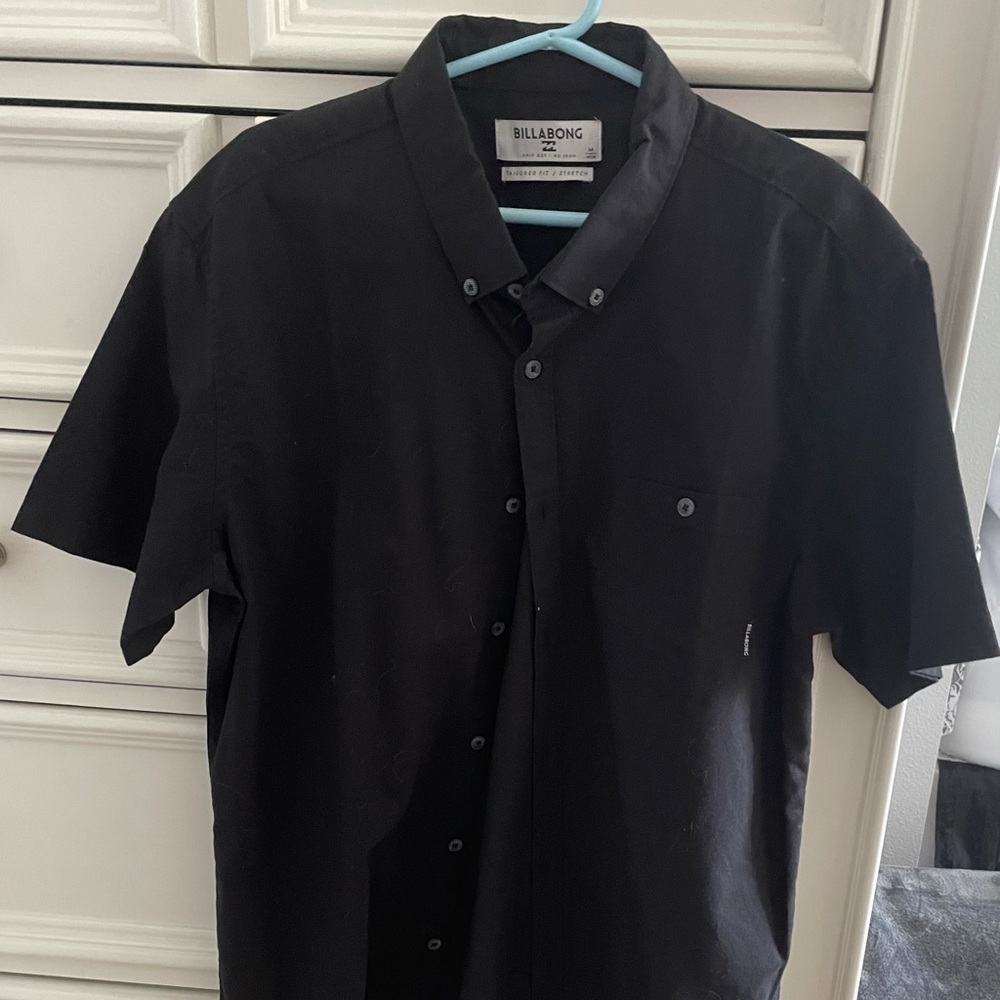 Black collared shirt